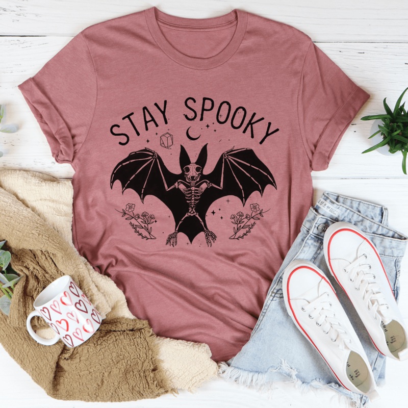 Stay Spooky Tee Mauve S