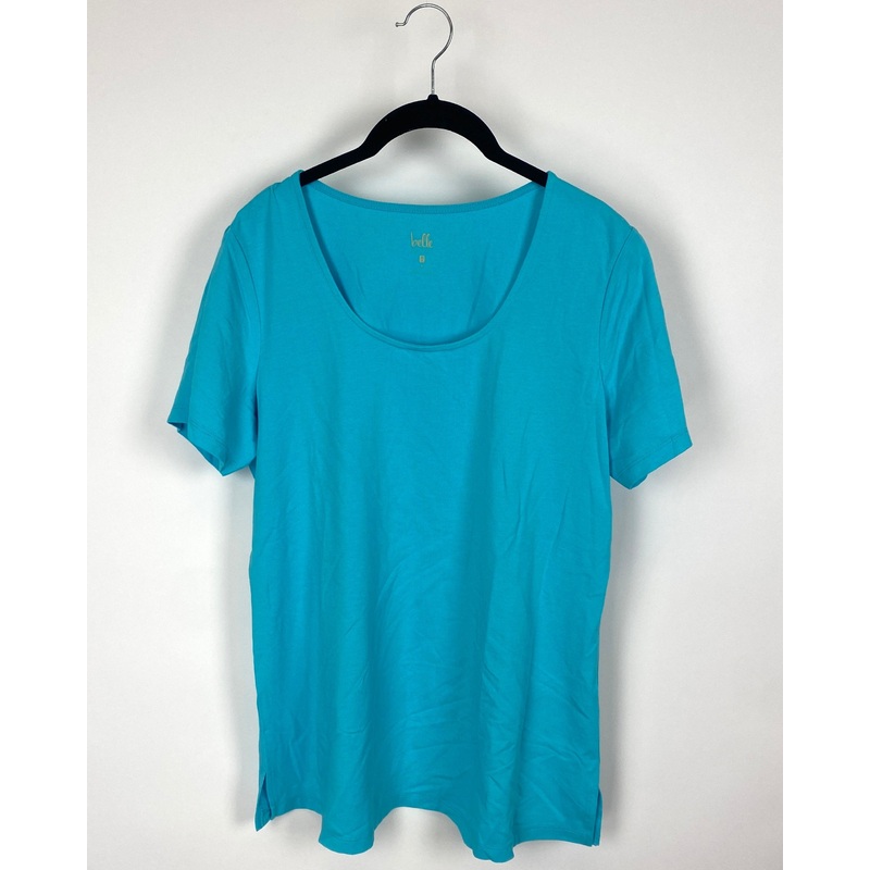 Turquoise Short Sleeve Top – Small/Medium