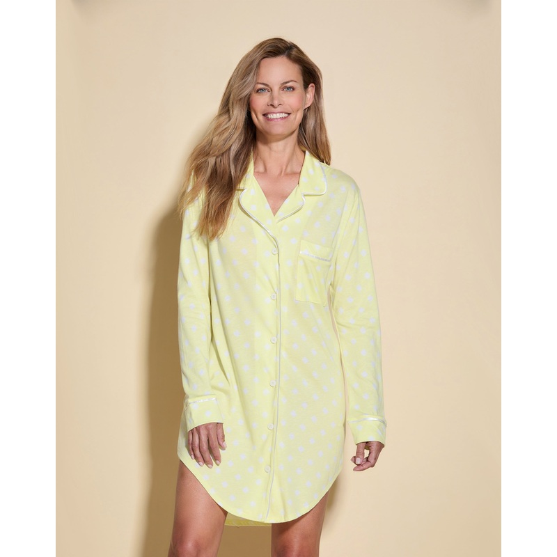 Camicia Da Notte Stampata Diamond Moignonette/White XS
