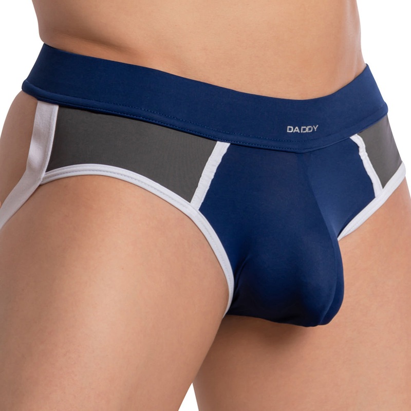 Daddy DDE053 Dual Color Wide Waistband Jockstrap Small Black