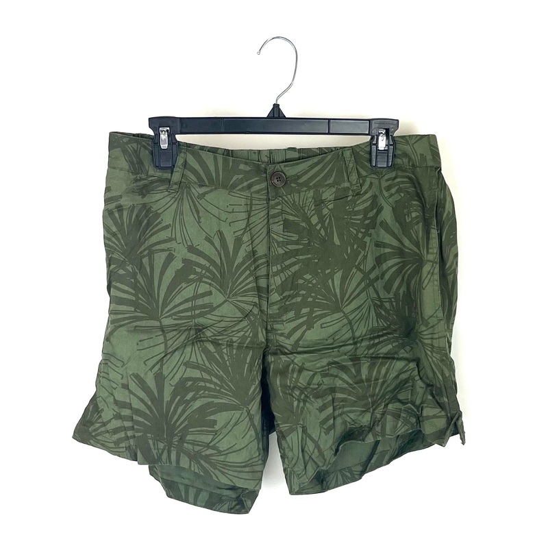 MENS Olive Tropical Print Shorts – Medium – Various Inseams Medium 5″ Inseam