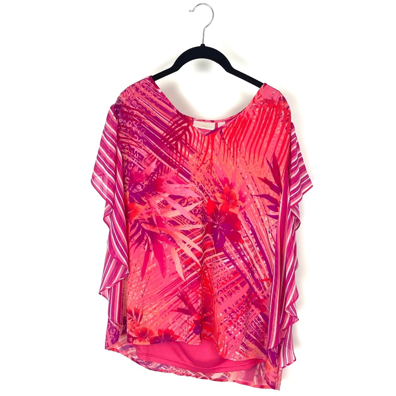 Short Sleeve Tropical Pink Top – Medium/Large, Large/Extra-Large Medium