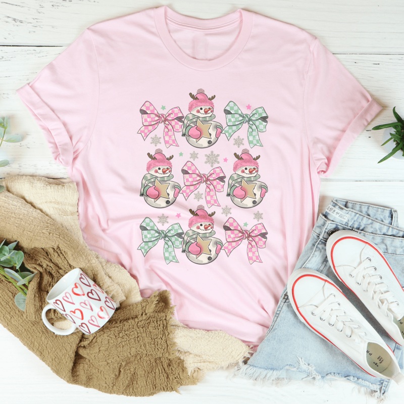 Snowman Coquette Tee Black Heather S