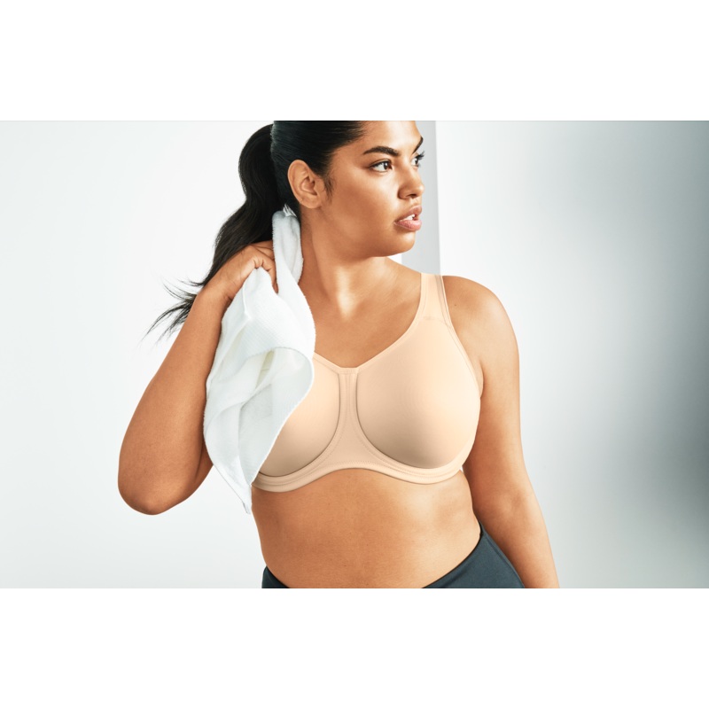 Wacoal Simone Unlined Sport Bra 34DD Sand