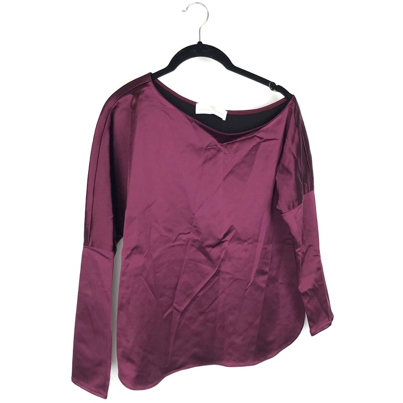 Burgundy Satin Top – Small