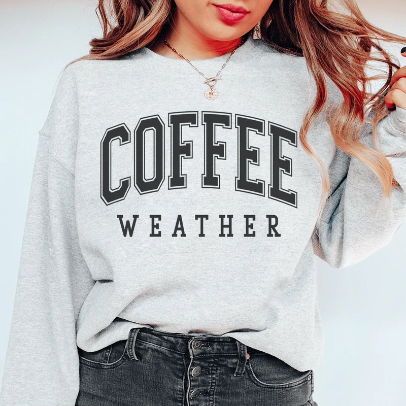 Coffee Weather Sweatshirt Sport Grey S