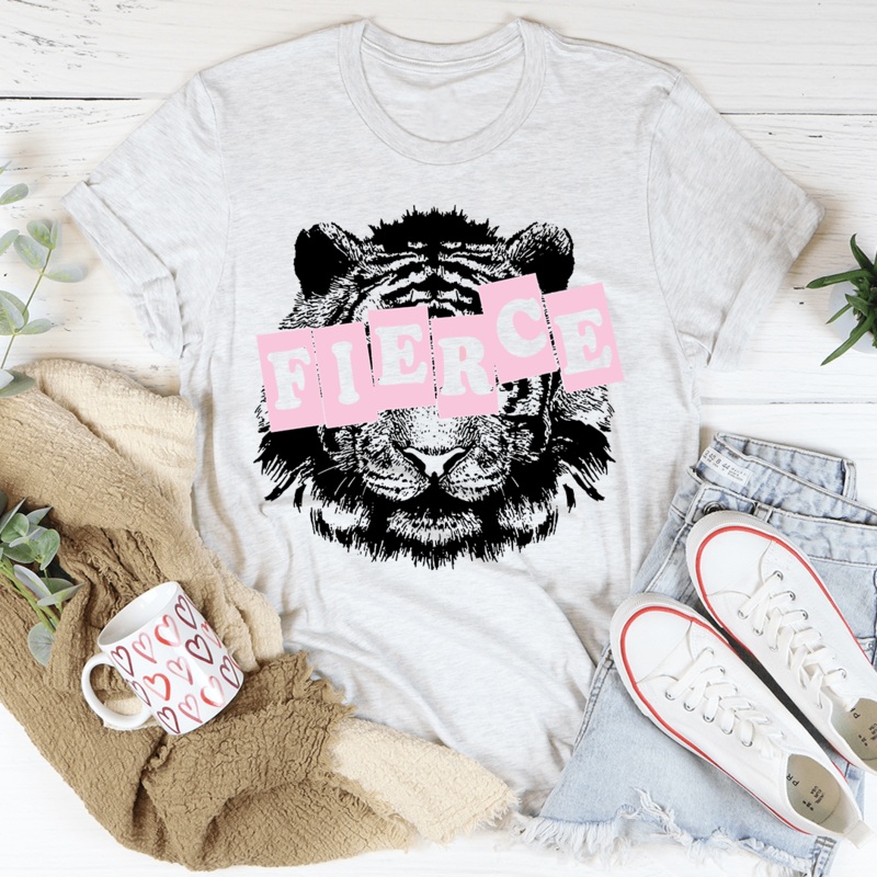 Fierce Tiger Tee White S