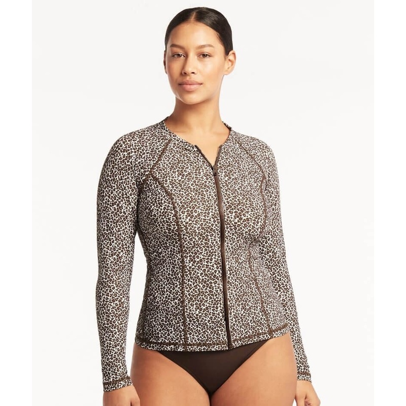 Sea Level Wild Cat Long Sleeve Rash Vest – Espresso 4