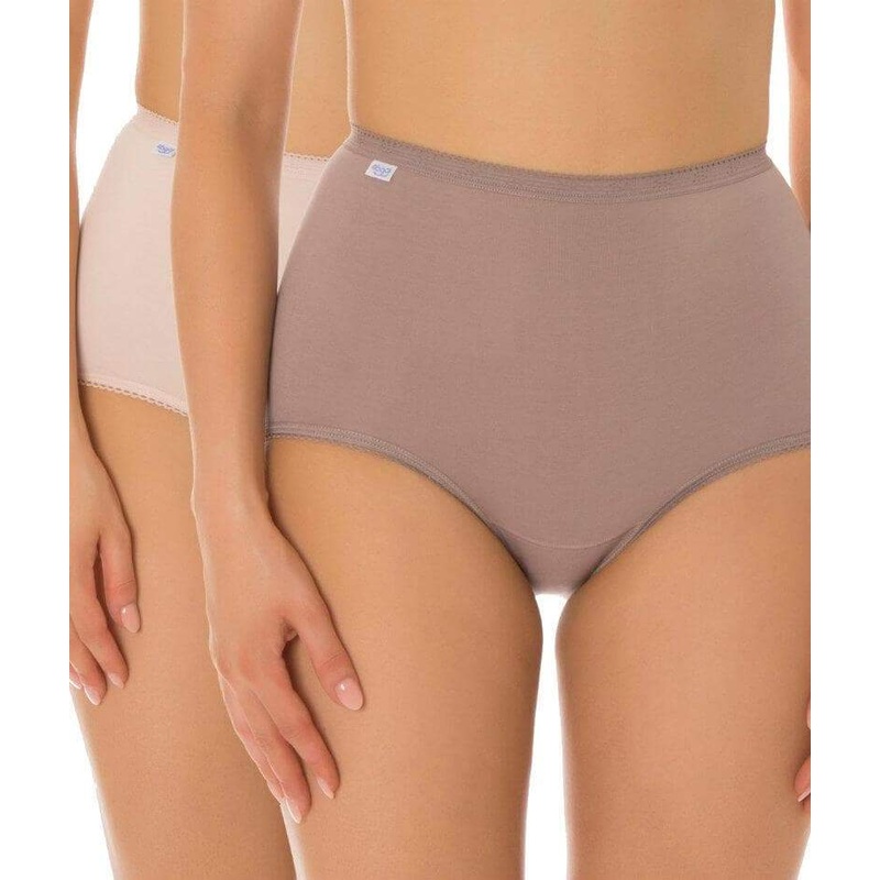 Sloggi Maxi Brief 2 Pack – Pink/Brown M