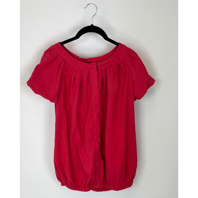 Soft Red Button Up Blouse – Size 4/6