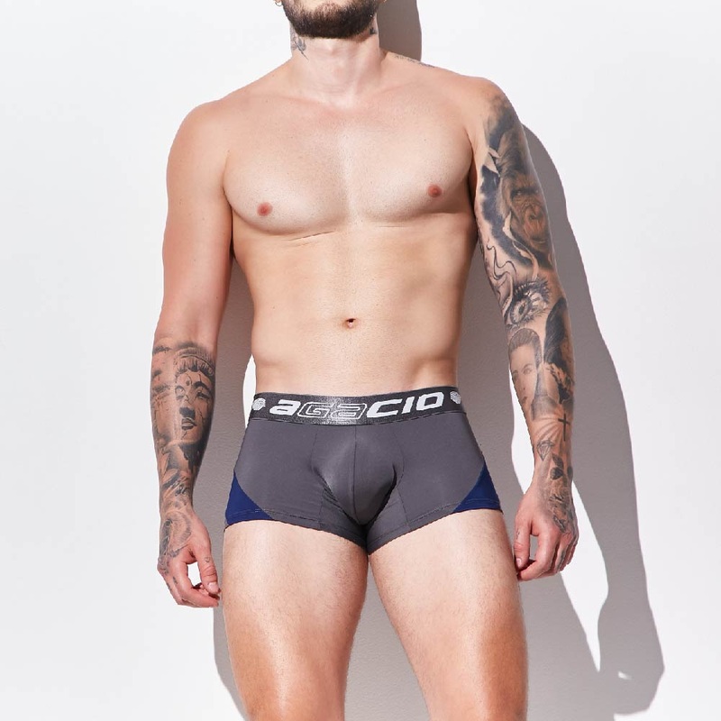 Agacio Boxer Trunks Comfortable Underwear AGG087 S Black/Blue