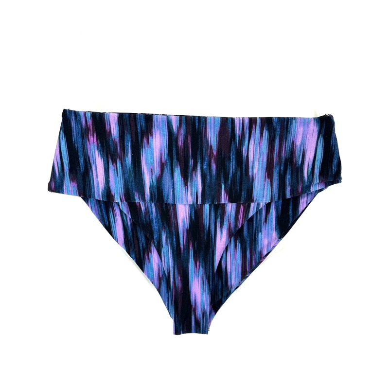 Blue & Purple Thick Waistband and Fuller Coverage Bikini Bottom – Extra Small and Small Extra Small