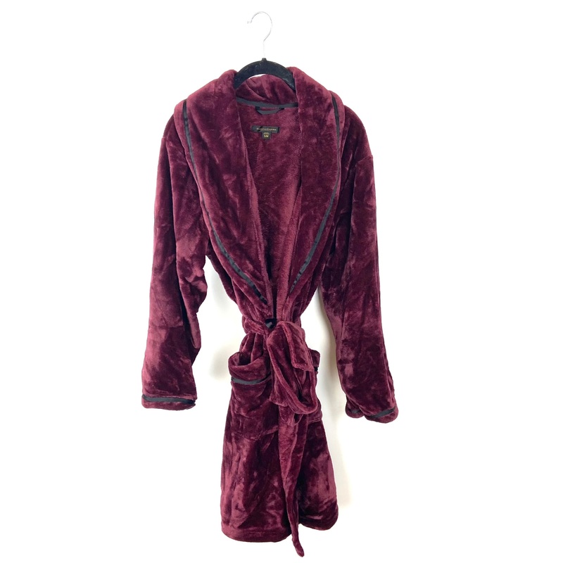 Dark Red Fleece Robe – Small/Medium