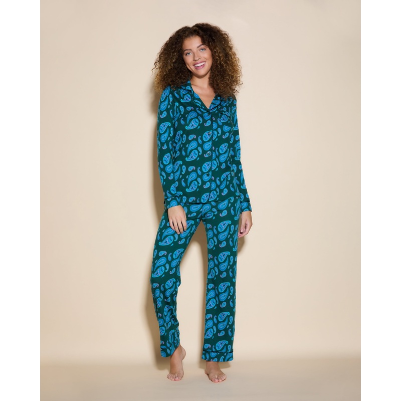 Pigiama Con Top A Maniche Lunghe E Pantaloni Congo Paisley XS