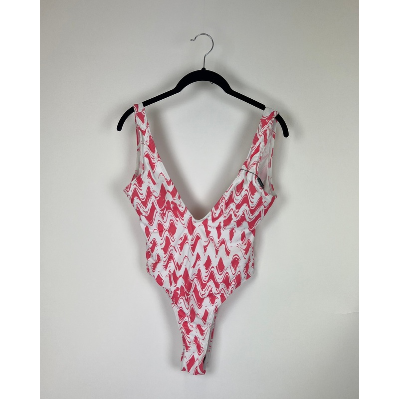 Pink and White Swimsuit – Small