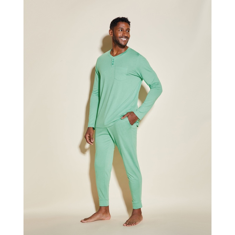 Pyjama Henley & Jogger Pour Homme Ghana Green S