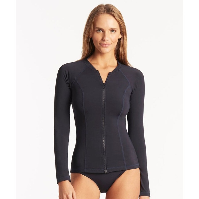 Sea Level Eco Essentials Long Sleeve Rash Vest – Full Zipper – Night Sky 4