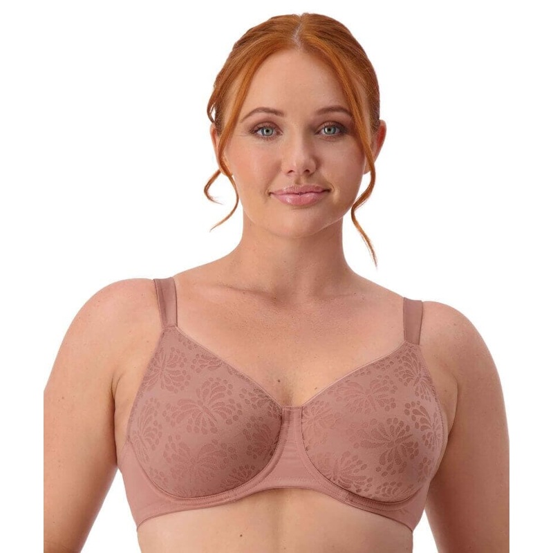 Triumph Lacy Minimizer Bra – Toasted Almond 32DD