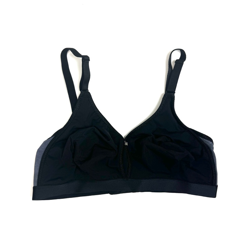 Black and Gray Mesh Detail Bra – Extra Large
