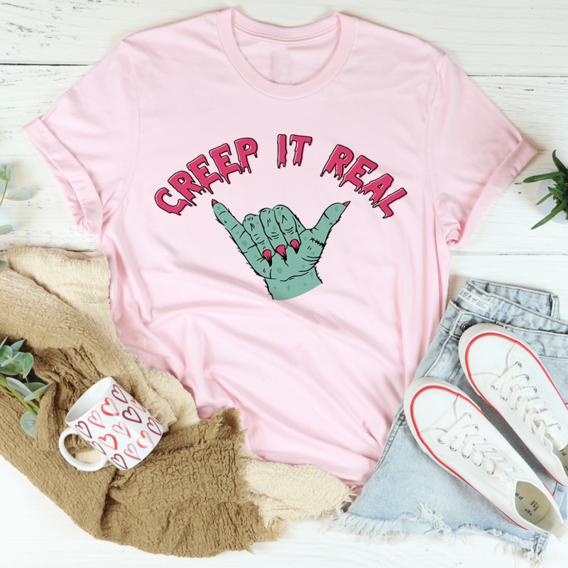 Creep It Real Tee Pink S