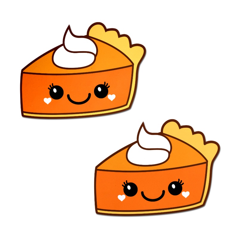 Pie: Happy Kawaii Pumpkin Pie Nipple Pasties by Pastease