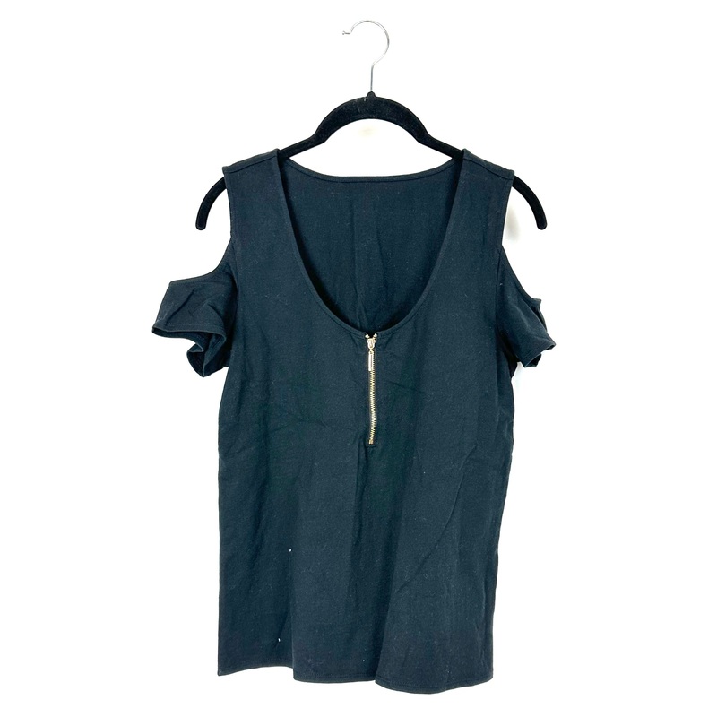 Black Cold Shoulder Top – Small