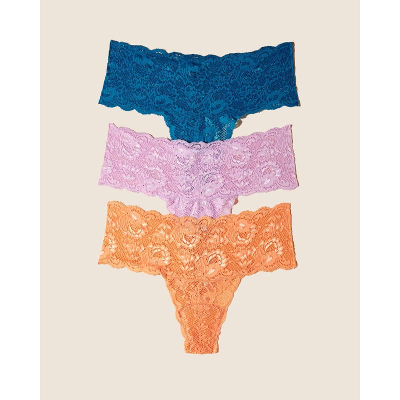 Comfie Thong 3 Pack Udaipur Blue Neela Flower Taj Sunrise S/M