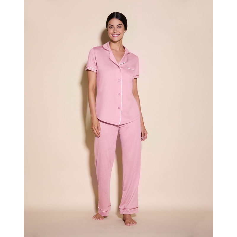 Conjunto De Pijama Con Camisa De Manga Corta Y Pantalones Jaipur Pink/Jaipur Pink XS