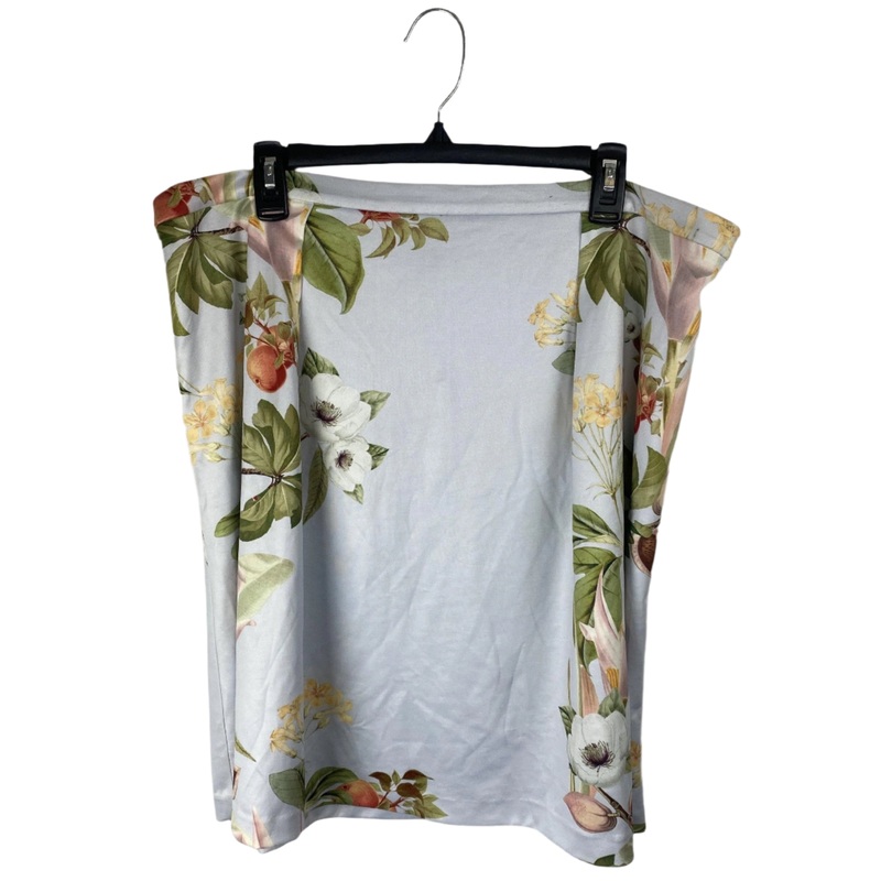 Light Blue Floral Print Skirt – 2x