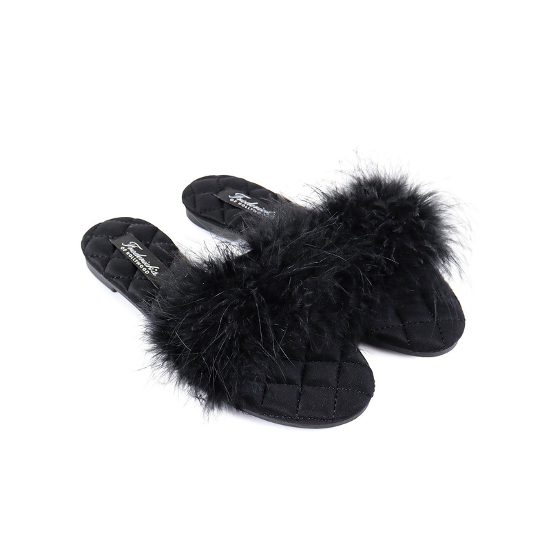 Maxim Feather Flat Sandal Black 5.5