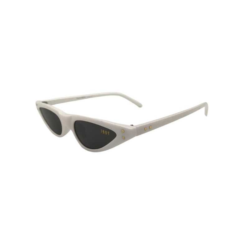 White and Black Slim Lens Sunglasses