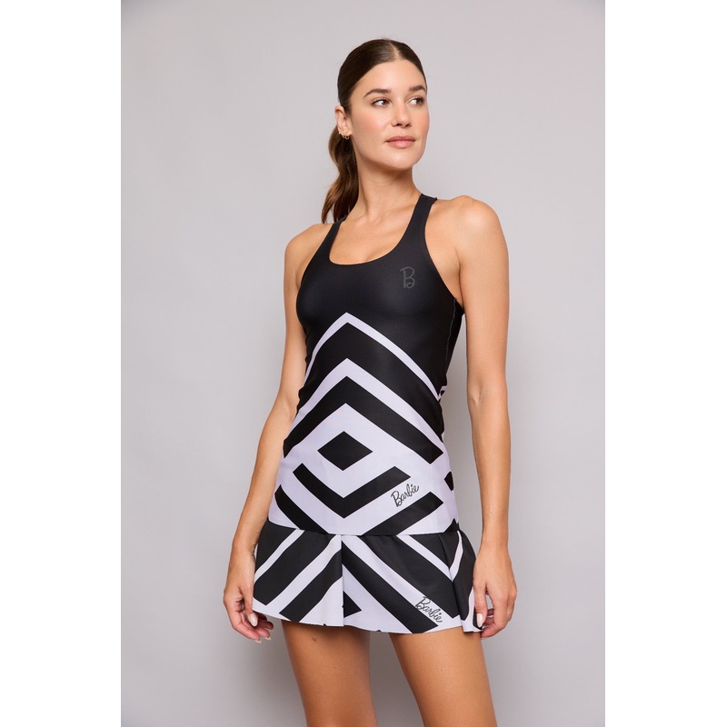 GAME WOMENS BARBIE STRIPES BONDED TENNIS TOP NRWTRGR XS