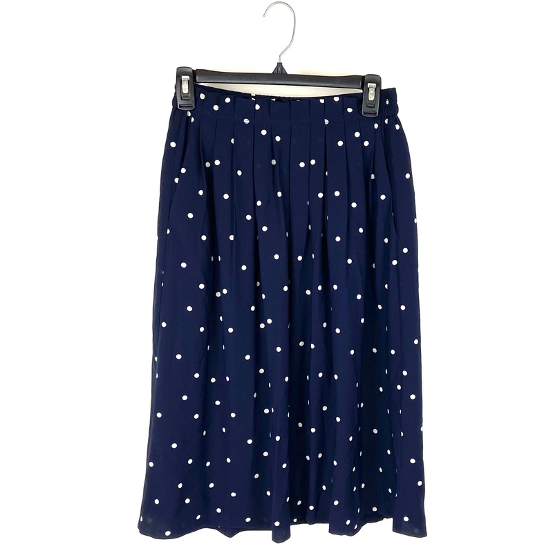 Navy Blue Polka Dot Skirt – Size 0