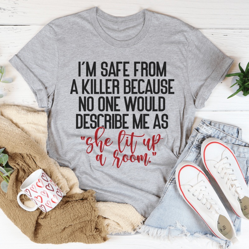 She Lit Up A Room Tee Athletic Heather S