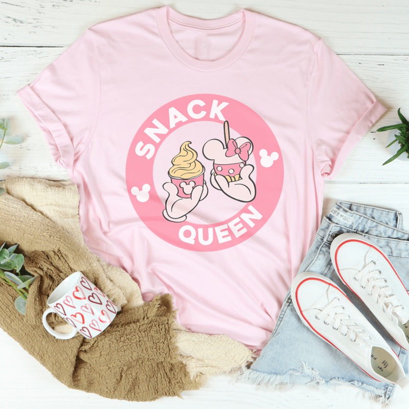 Snack Queen Tee Black Heather S