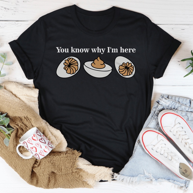 You Know Why I’m Here Tee Black Heather S