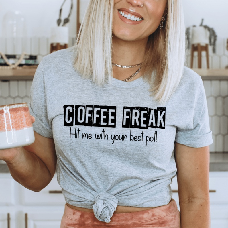 Coffee Freak Tee Athletic Heather S