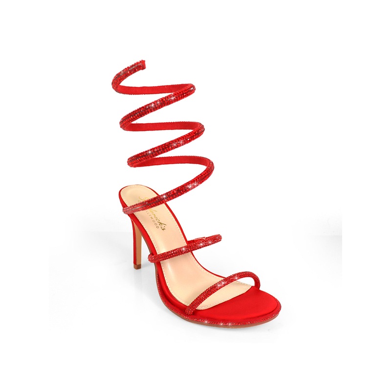 Lexia Rhinestone Heel Red 5.5