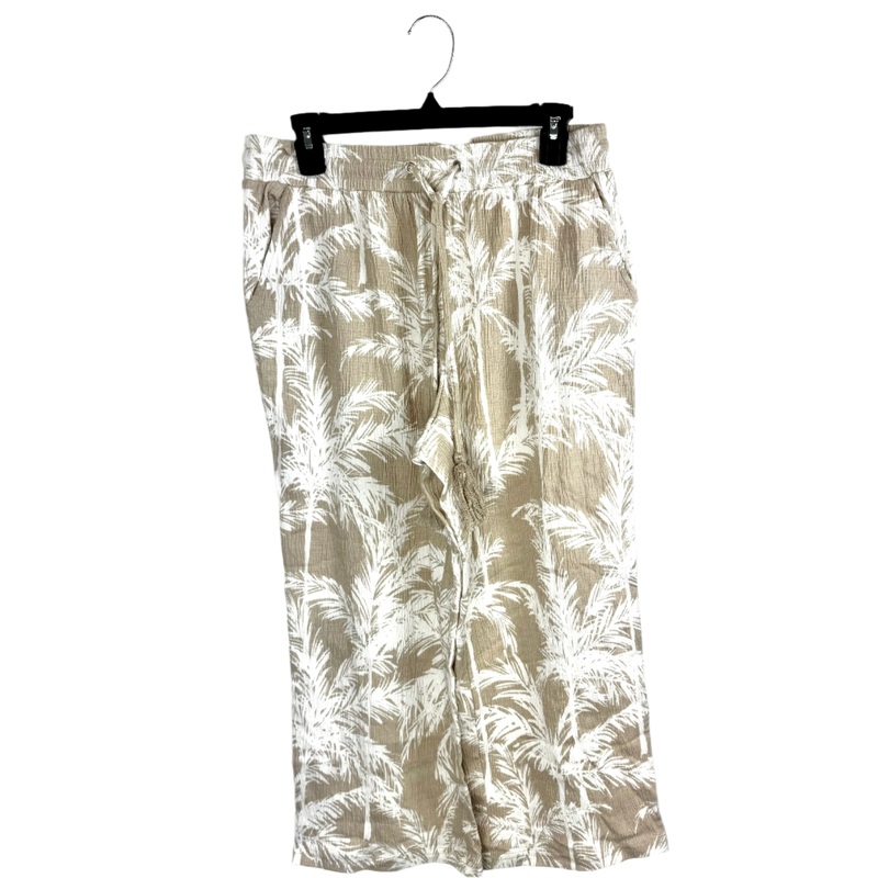 Sandstone Palm Tree Lightweight Stretch Pants- Size 4