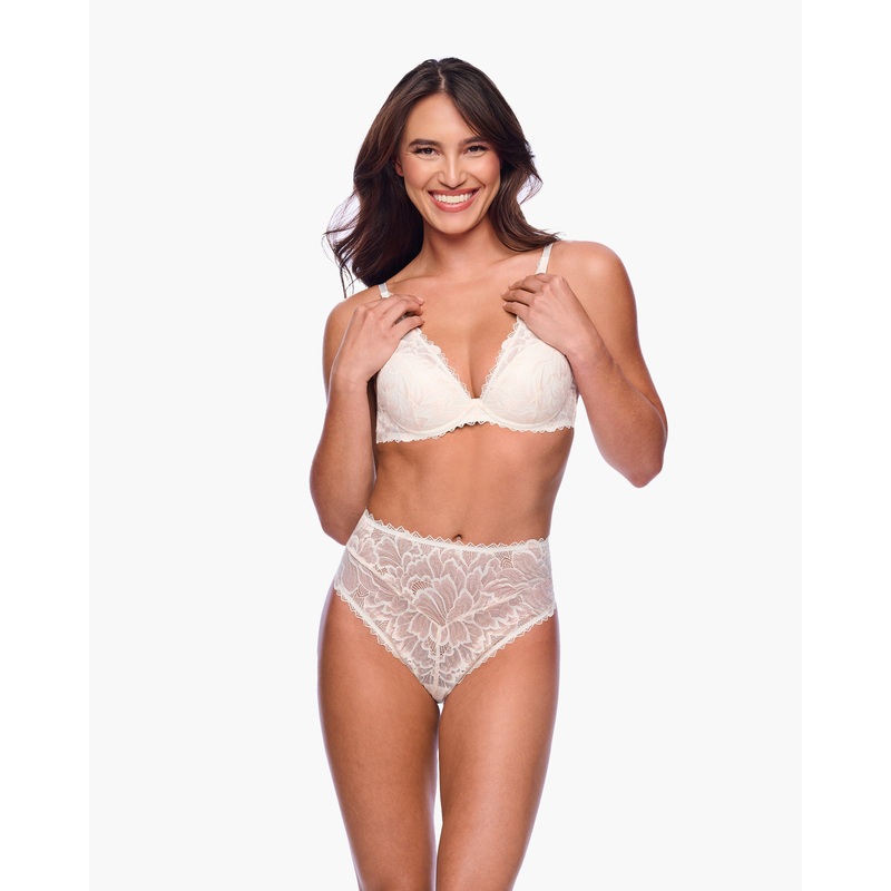 Bikini De Tiro Alto MoonIvory/Pink Lilly S