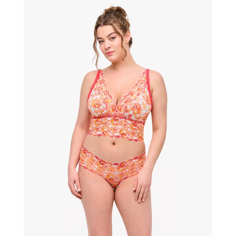 Bralette Curvy Scollo Profondo E Fascia Alta Agrumi/Moon Ivory XS