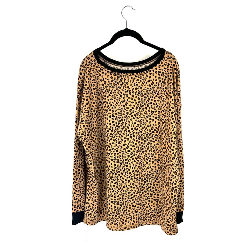 Comfy Cheetah Print Lounge Shirt – Size 10/12