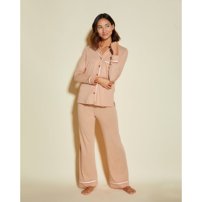 Conjunto De Pijama Petite Con Camisa De Manga Larga Y Pantalones Copper/Moon Ivory PS