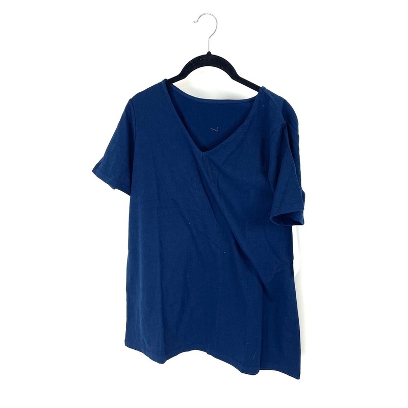 Navy Blue Short Sleeve Top – Size 6-8