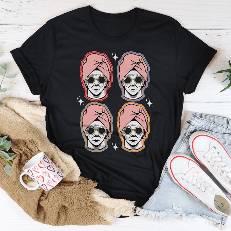 Retro Michael Halloween Tee Athletic Heather S