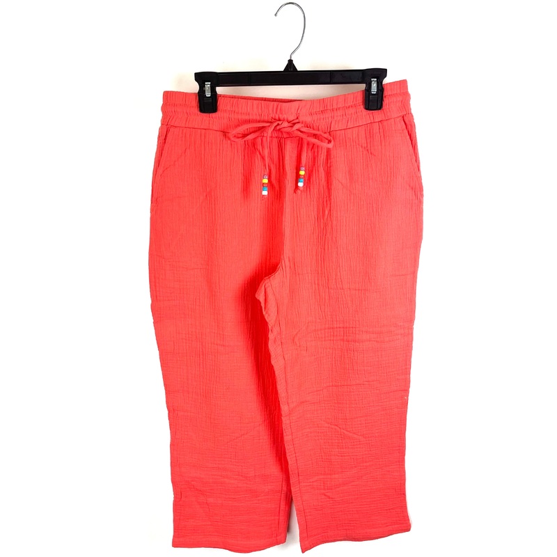 Salmon Flowy Capri Pants – Size 6/8