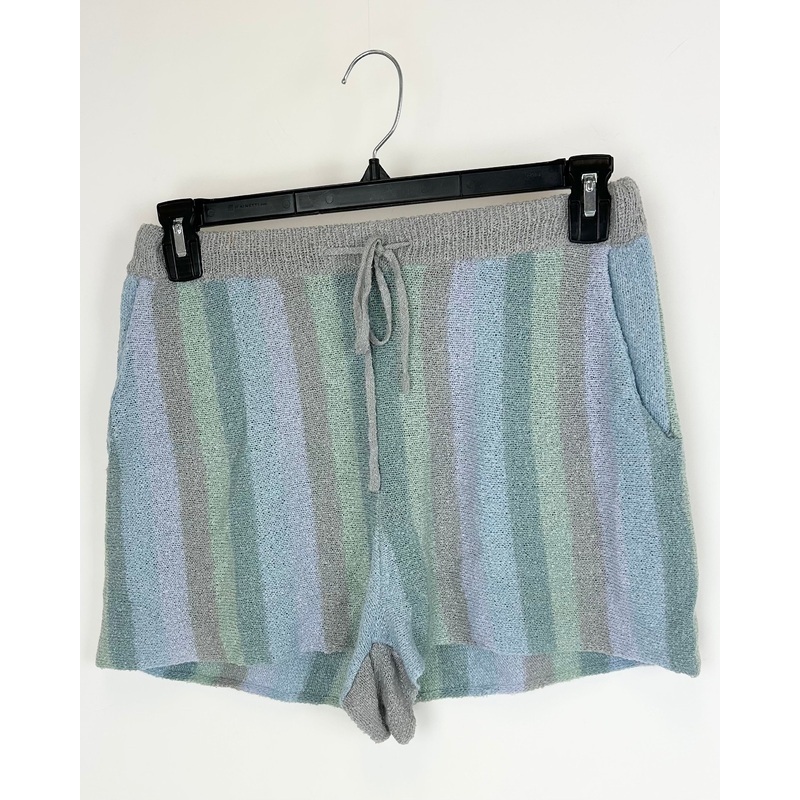 Striped Terry Cloth Tie Shorts – Small
