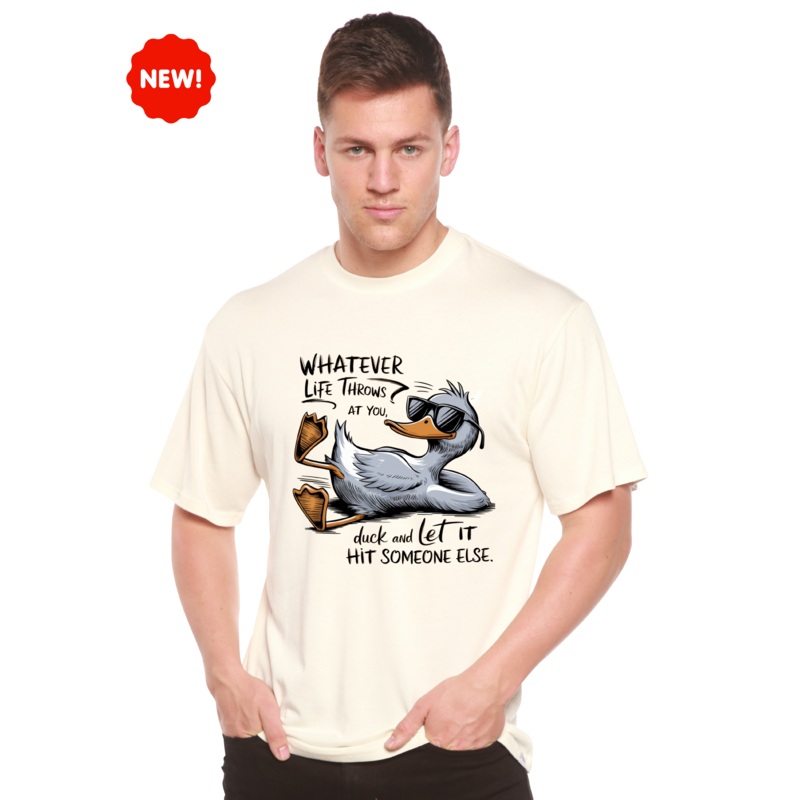 Whatever Life Throws at You Funny Unisex Bamboo/Cotton Graphic T-Shirt Small Black