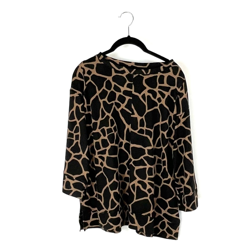 Black and Brown Animal Printed Sleepwear Set – Small