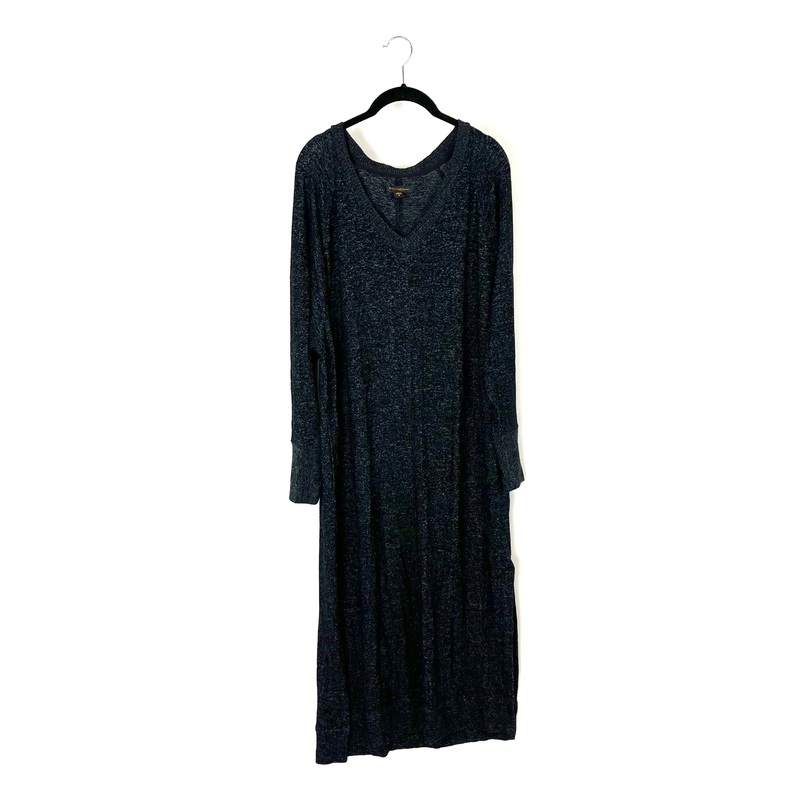 Black And White Knit Loungewear Dress – Oversized Small